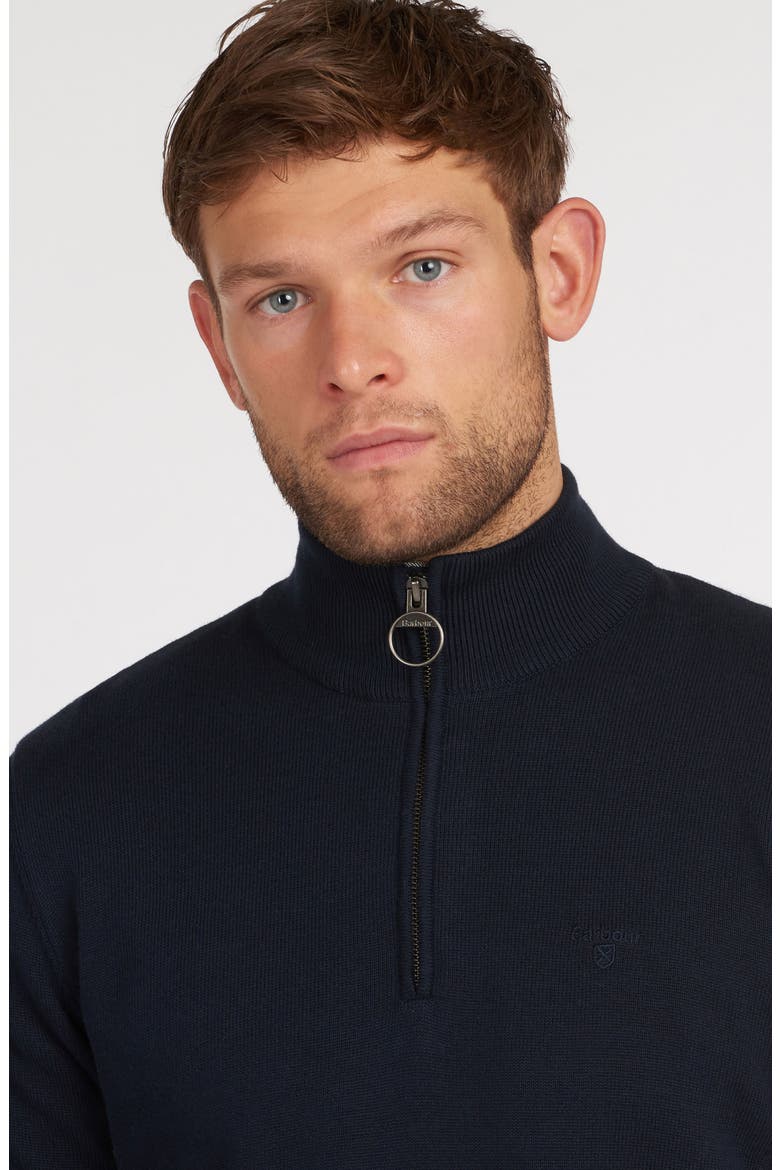Cotton Half Zip Sweater, Alternate, color, NAVY