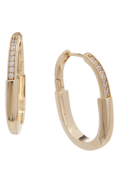 Cubic Zirconia Hoop Earrings