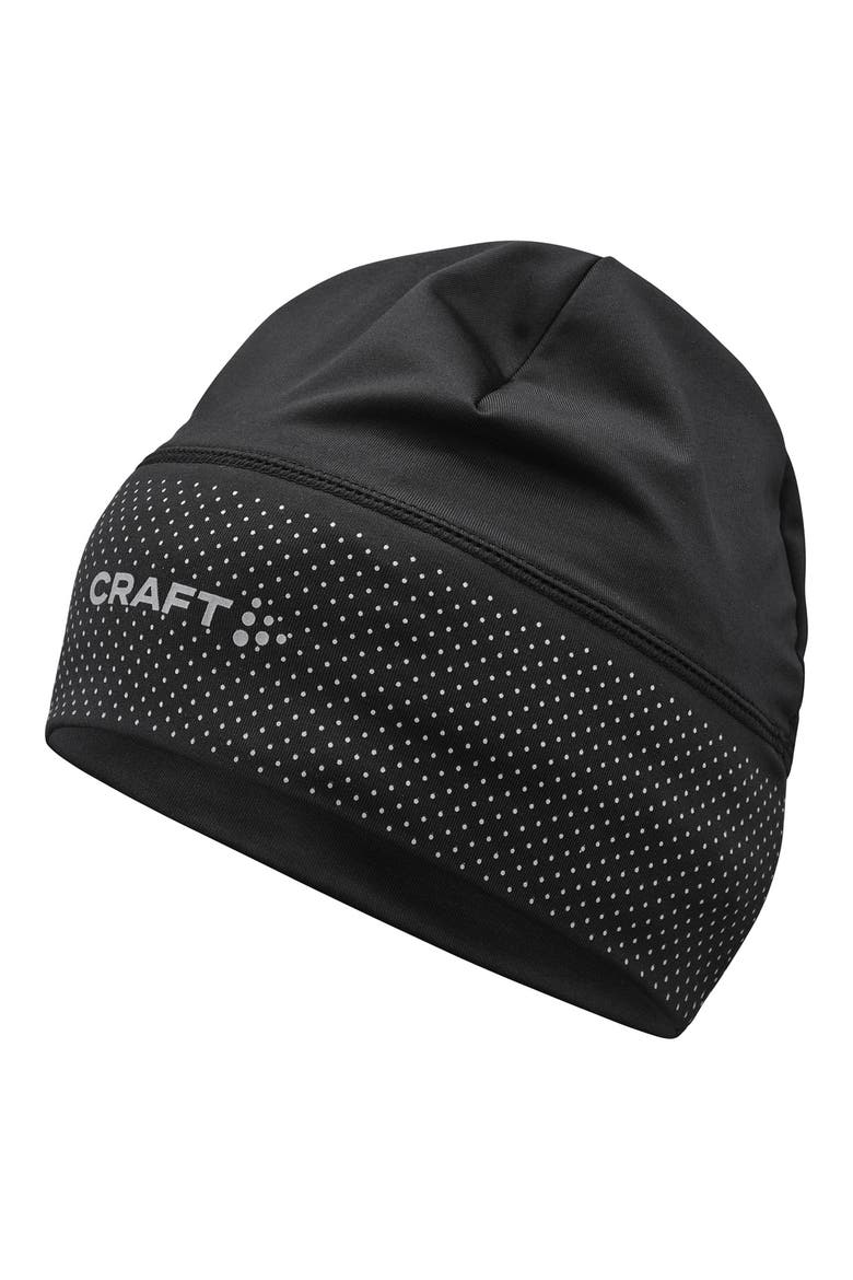 Lumen 2 Reflective Fleece Beanie, Main, color, BLACK
