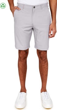 CONSTRUCT Regular Fit Solid Recycled Performance Flat Front Golf Shorts