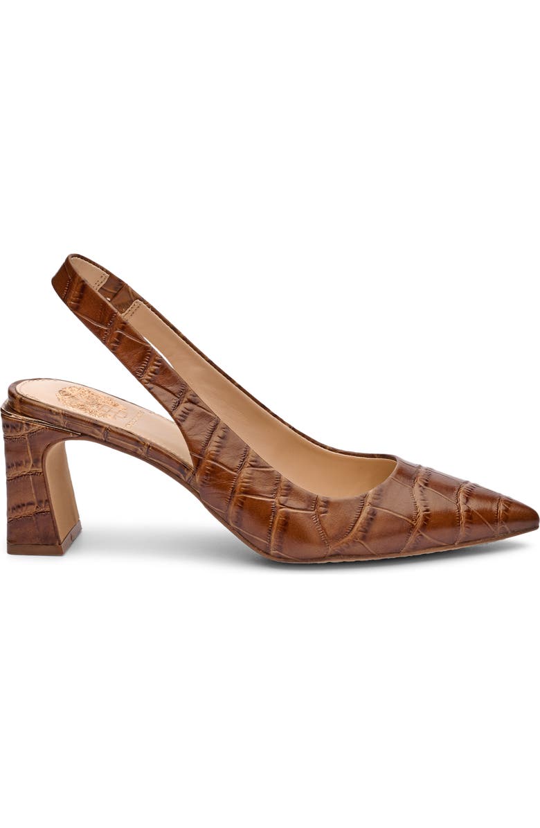 Vince Camuto Hamden Pointed Toe Slingback Pump, Alternate, color, Barn Brown