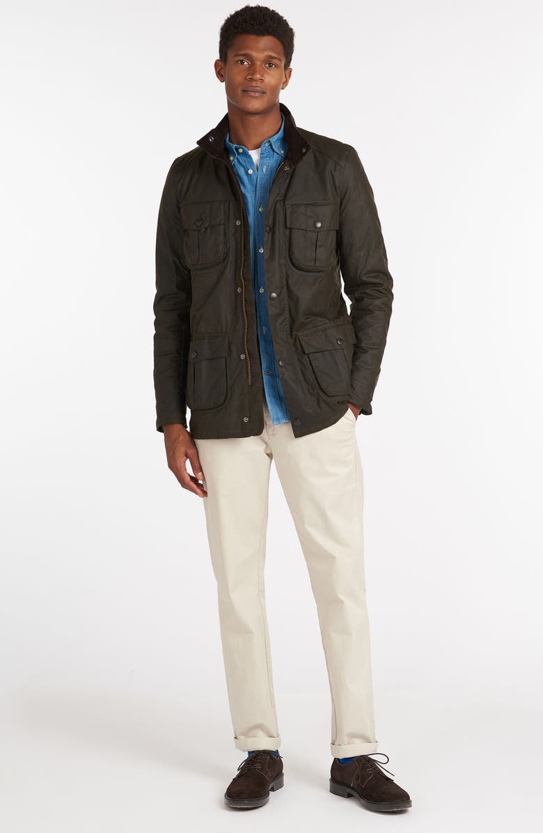 Barbour Corbridge Water Resistant Waxed Cotton Jacket, Alternate, color, 