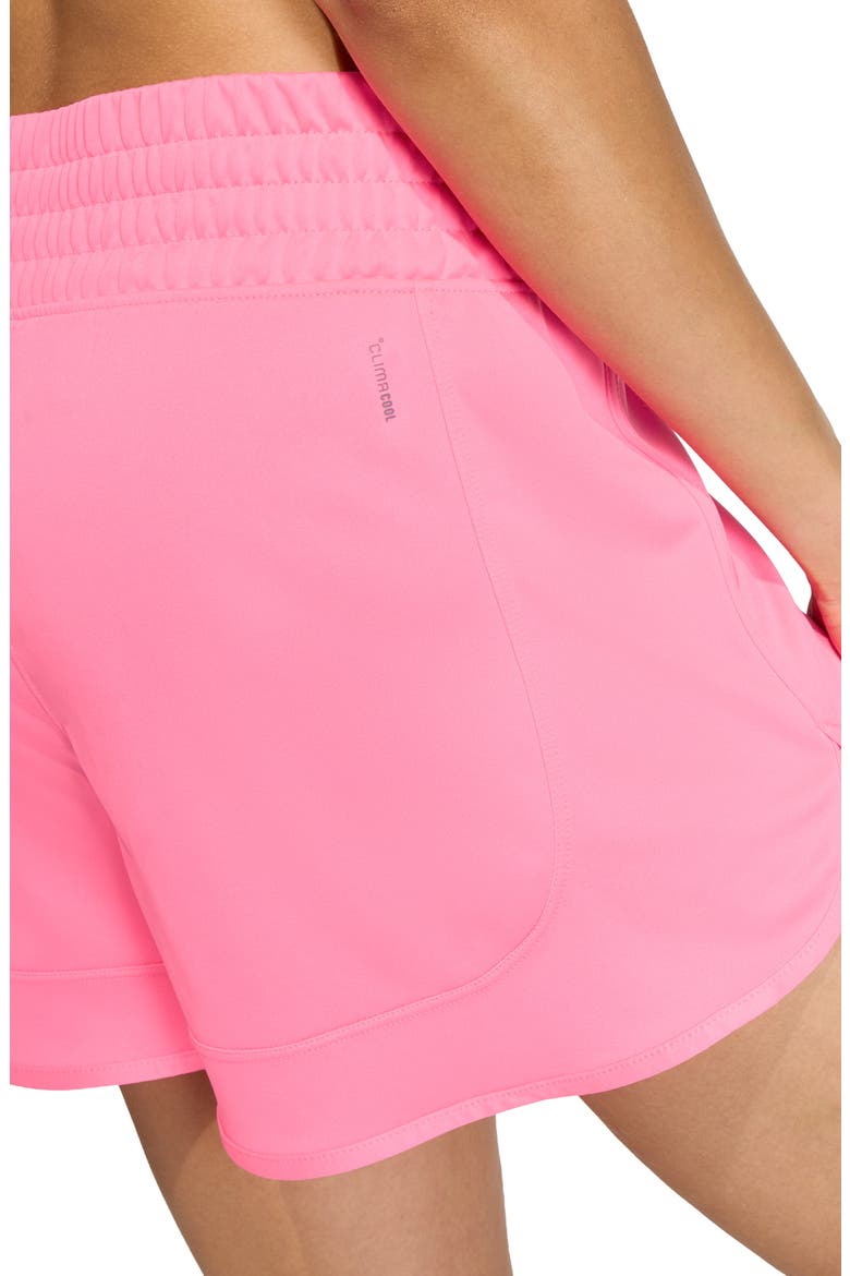 Pacer High Waist Knit Shorts, Alternate, color, LUCID PINK/ WHITE