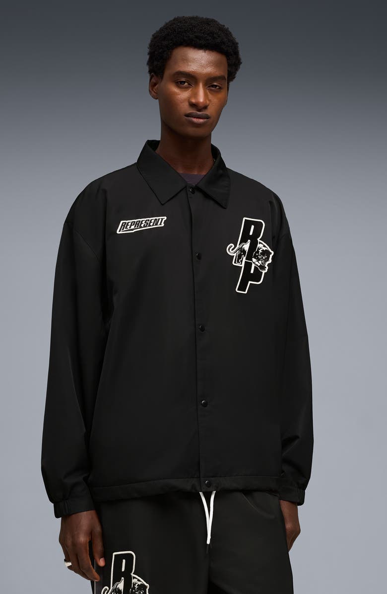 PUMA x Represent Coach's Jacket, Alternate, color, Puma Black
