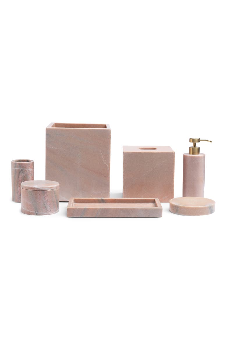 Rossa Marble Vanity Tray, Alternate, color, ROSE
