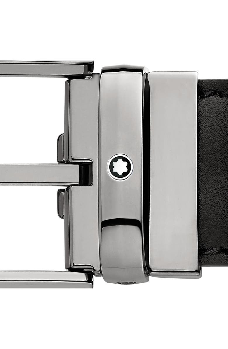 Montblanc Horseshoe Buckle Calfskin Leather Belt, Alternate, color,