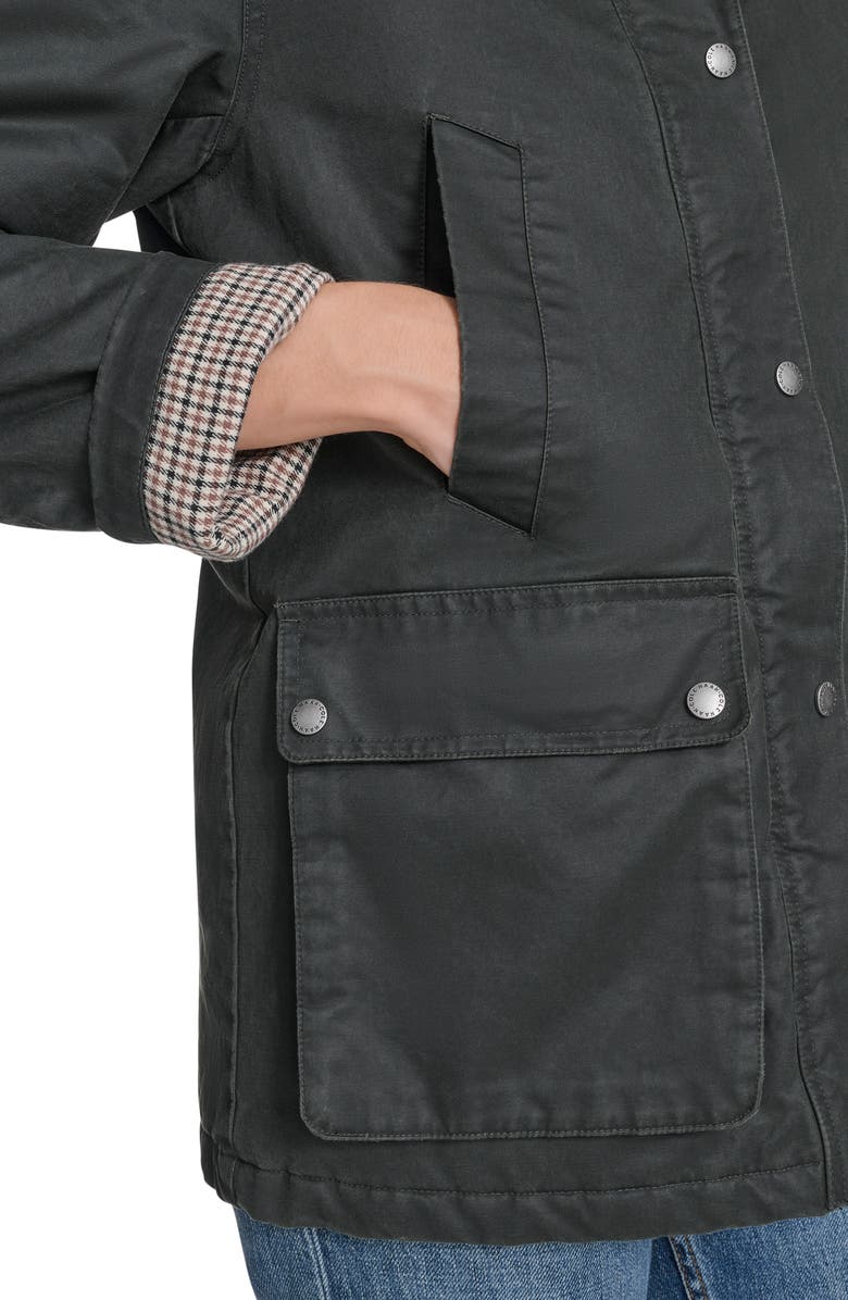 Cole Haan Coated Hunter Jacket, Alternate, color, Army Green