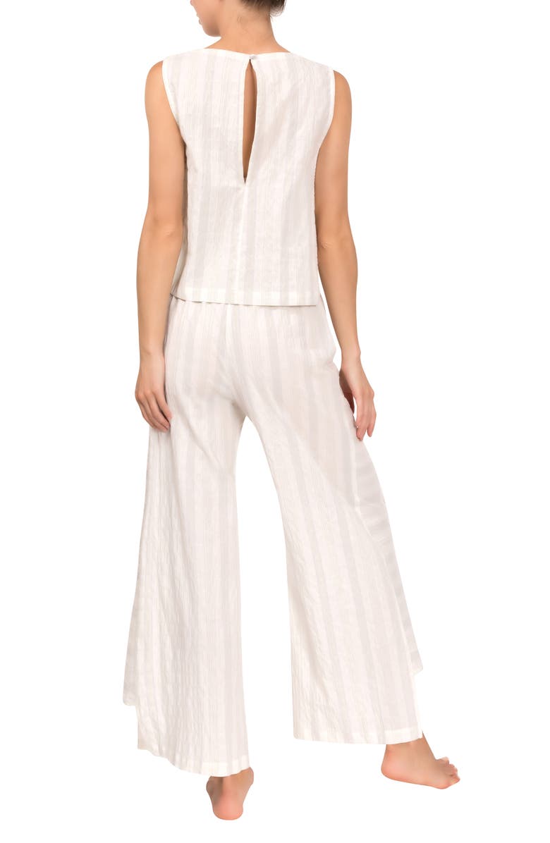 Everyday Ritual Piper Stripe Cotton Pajamas, Alternate, color, Honeydew Stripe