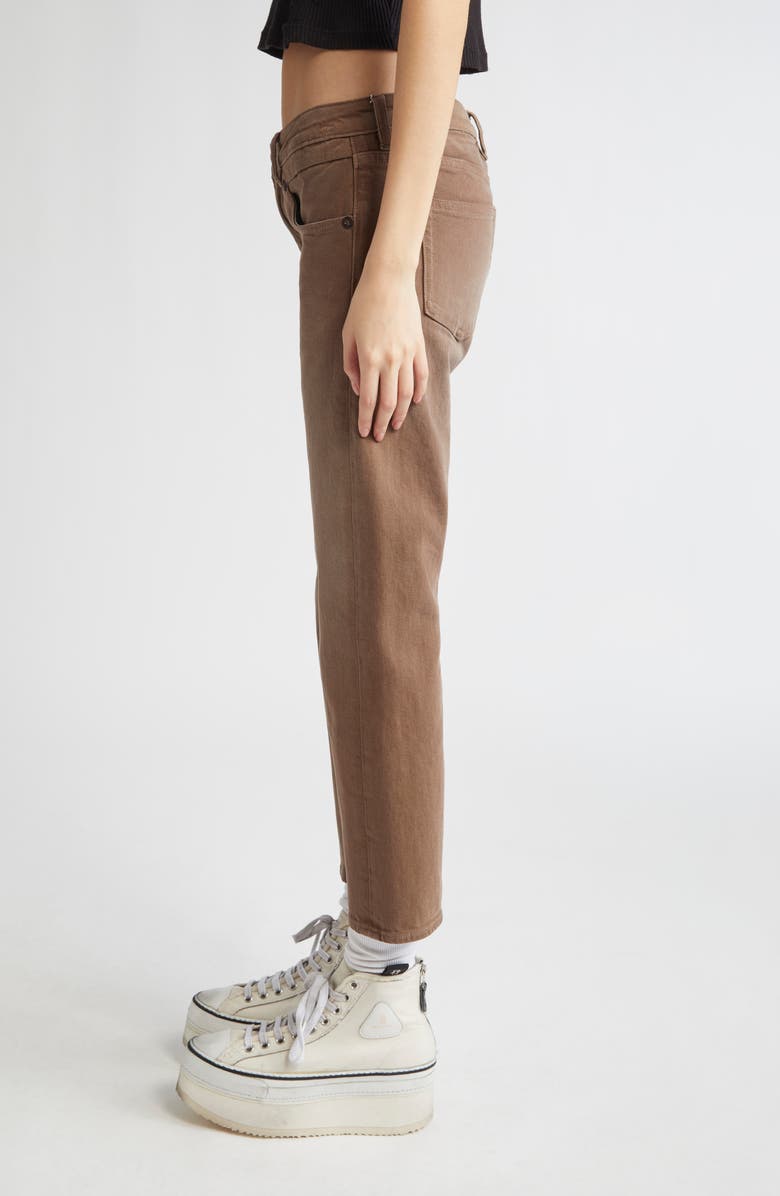 R13 Boy Straight Leg Crop Jeans, Alternate, color, Clean Umber Stretch