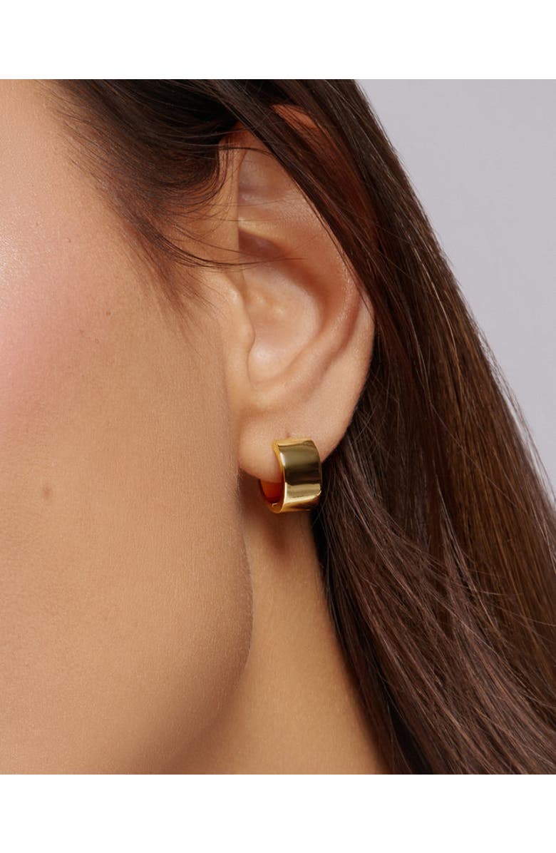 ZARUX Aurelle Mini Hoop Earrings, Alternate, color, Yellow Gold