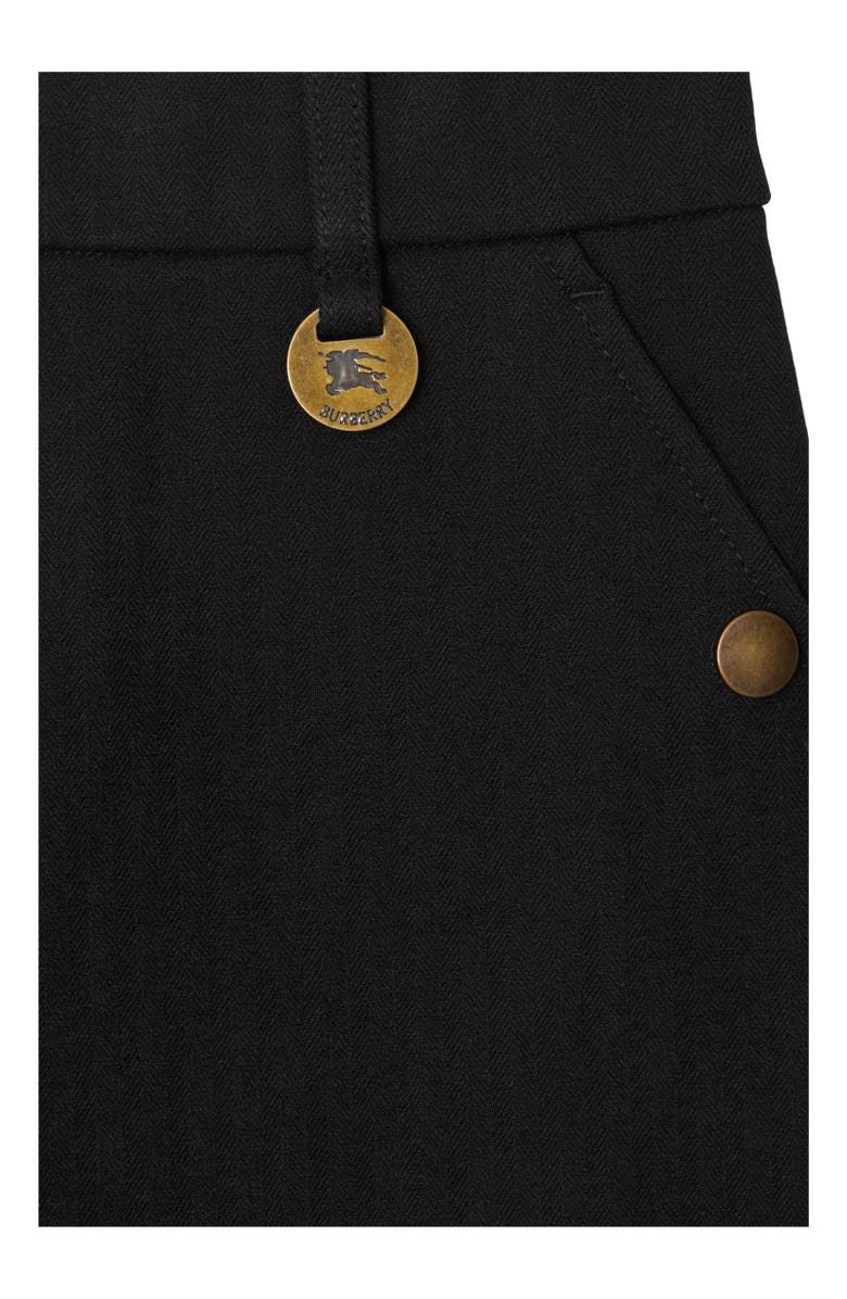 Burberry Herringbone Stretch Cotton Jodhpurs, Alternate, color, Black