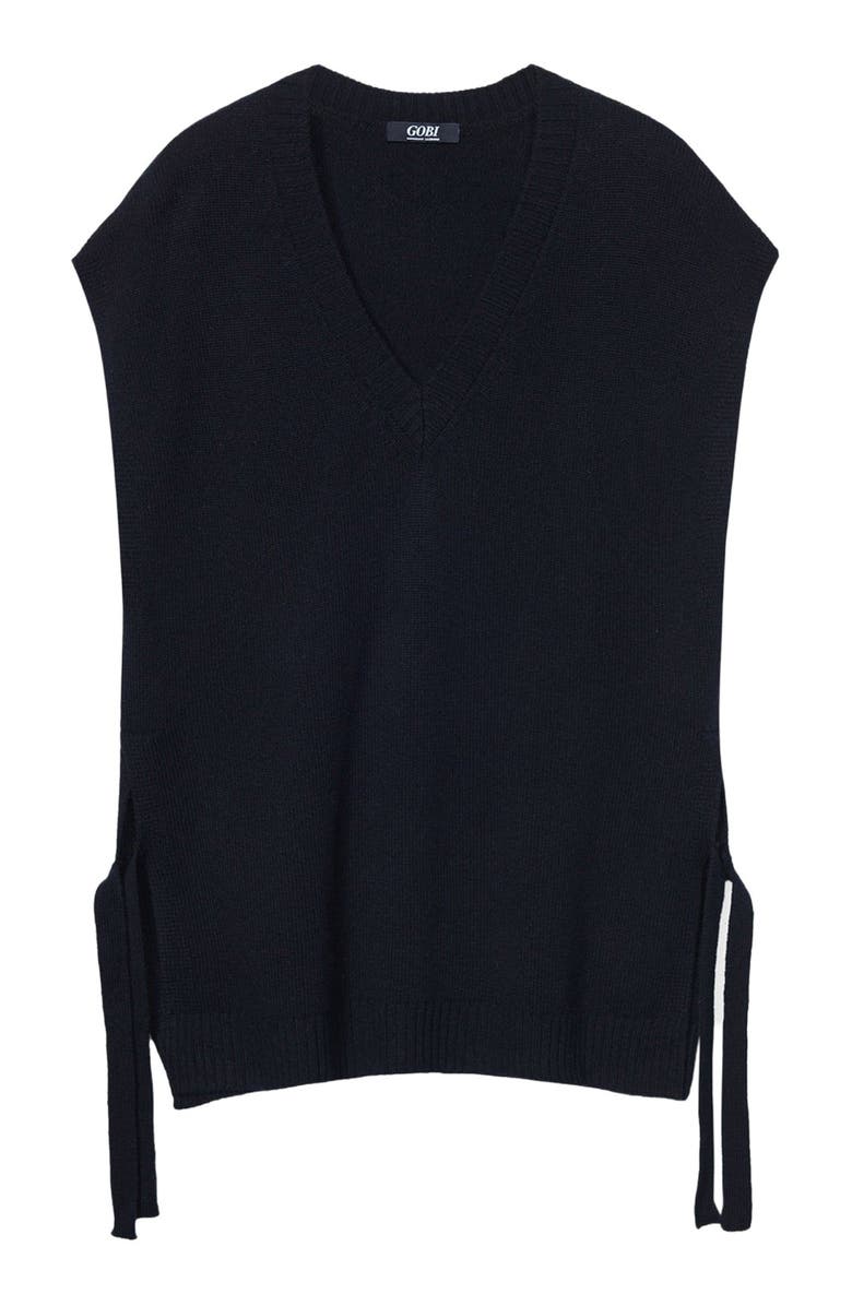 GOBI Mongolian Cashmere V-neck Cashmere Maternity Top, Alternate, color, Black