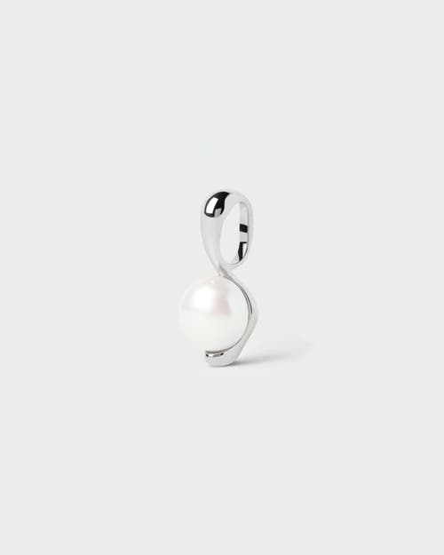 Pdpaola La Perla Essential Pendant Necklace In Black