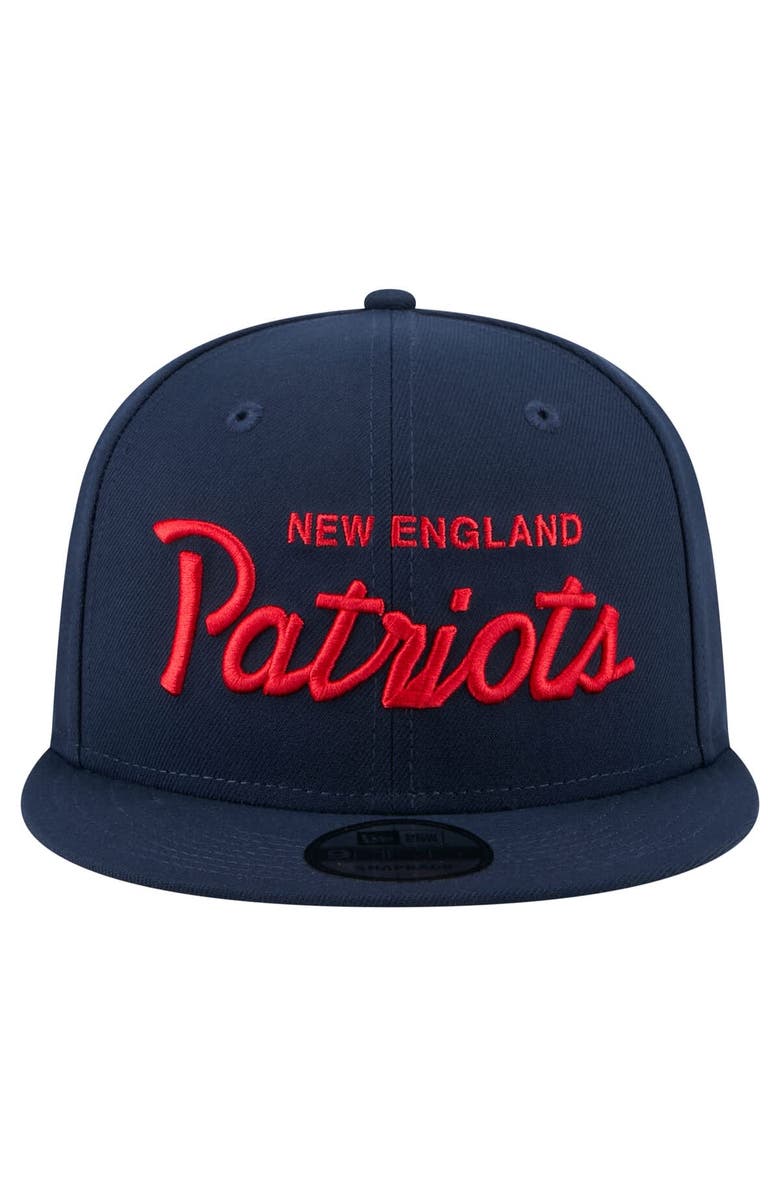 New Era Men's New Era Navy New England Patriots Core Team Script 9FIFTY Snapback Hat, Alternate, color, Navy