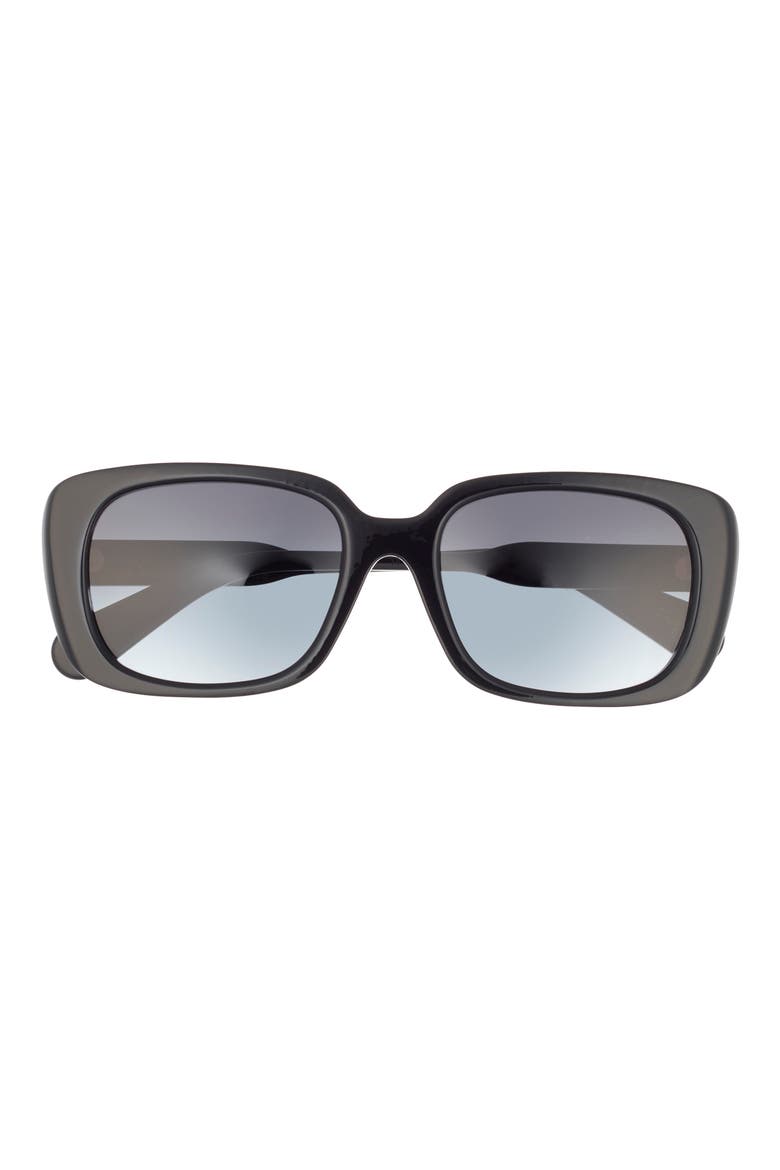 55mm Square Sunglasses, Main, color, BLACK BLACK GREY