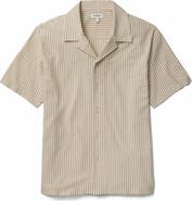 Bonobos Stripe Knit Cotton Blend Camp Shirt