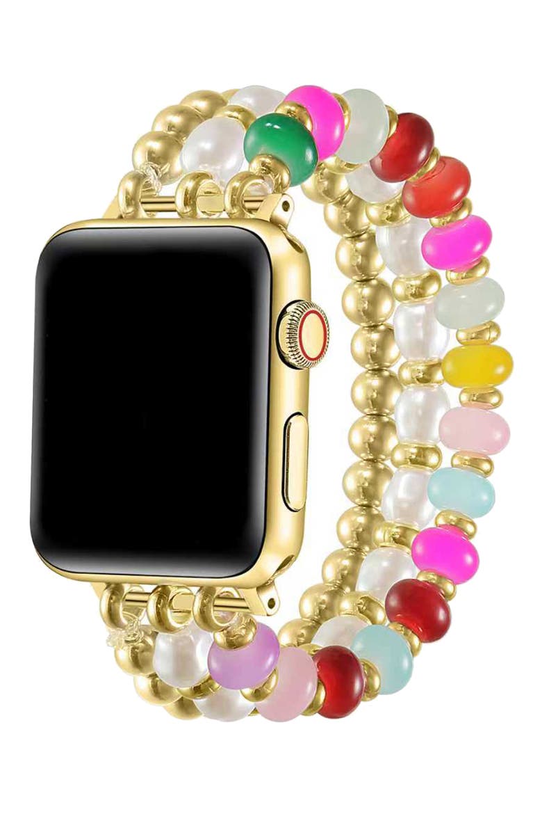Jasmine Beaded Apple Watch® Watchband, Alternate, color, GOLD