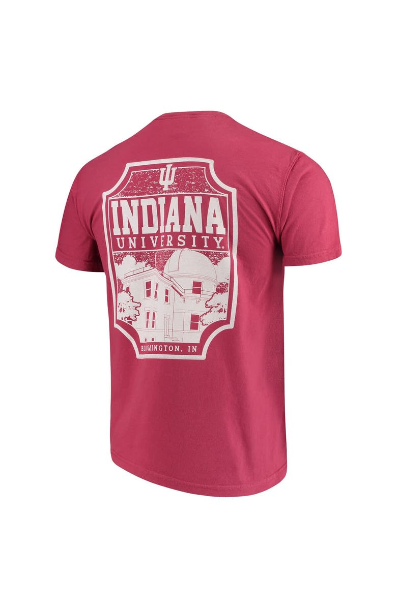 IMAGE ONE Men's Crimson Indiana Hoosiers Comfort Colors Campus Icon T-Shirt, Alternate, color,