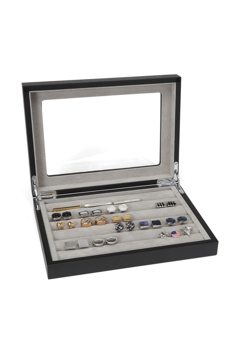 Cuff Links Collectors Case, Alternate, color, BLACK