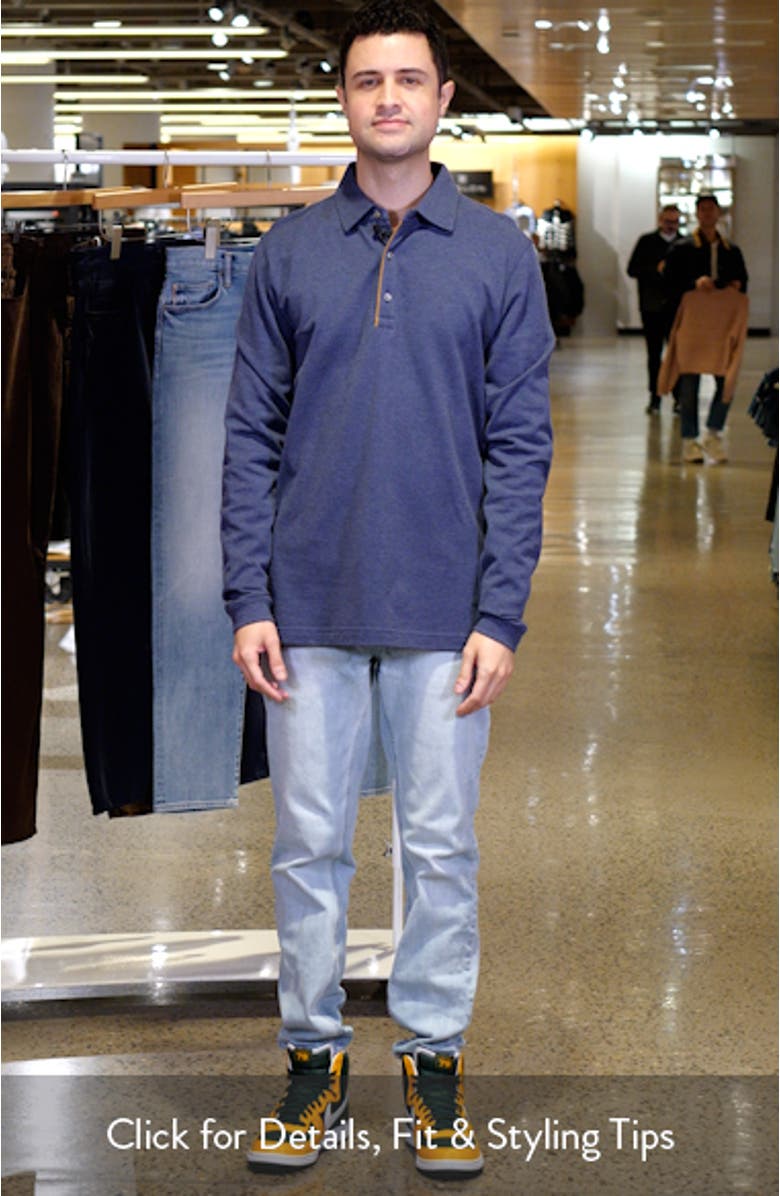 Long Sleeve Cotton & Wool Piqué Polo, sales video thumbnail