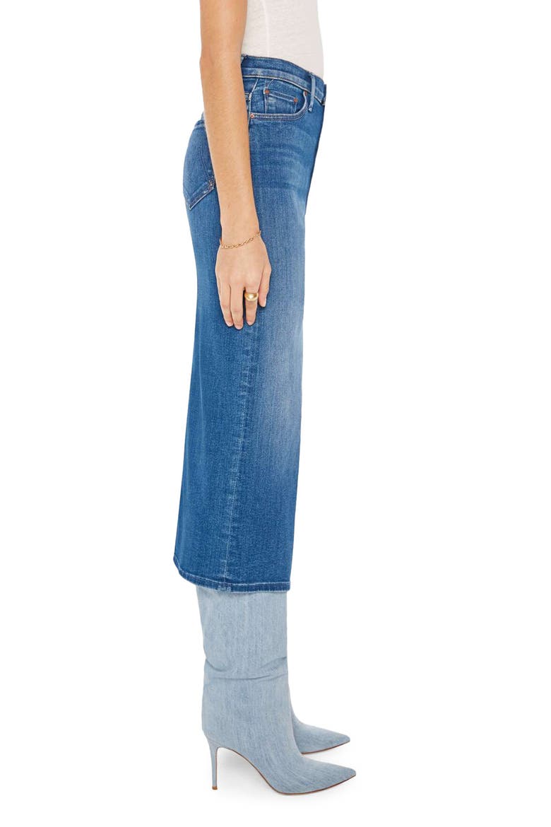 The Reverse Pencil Pusher High Waist Denim Midi Skirt, Alternate, color, HUE ARE YOU