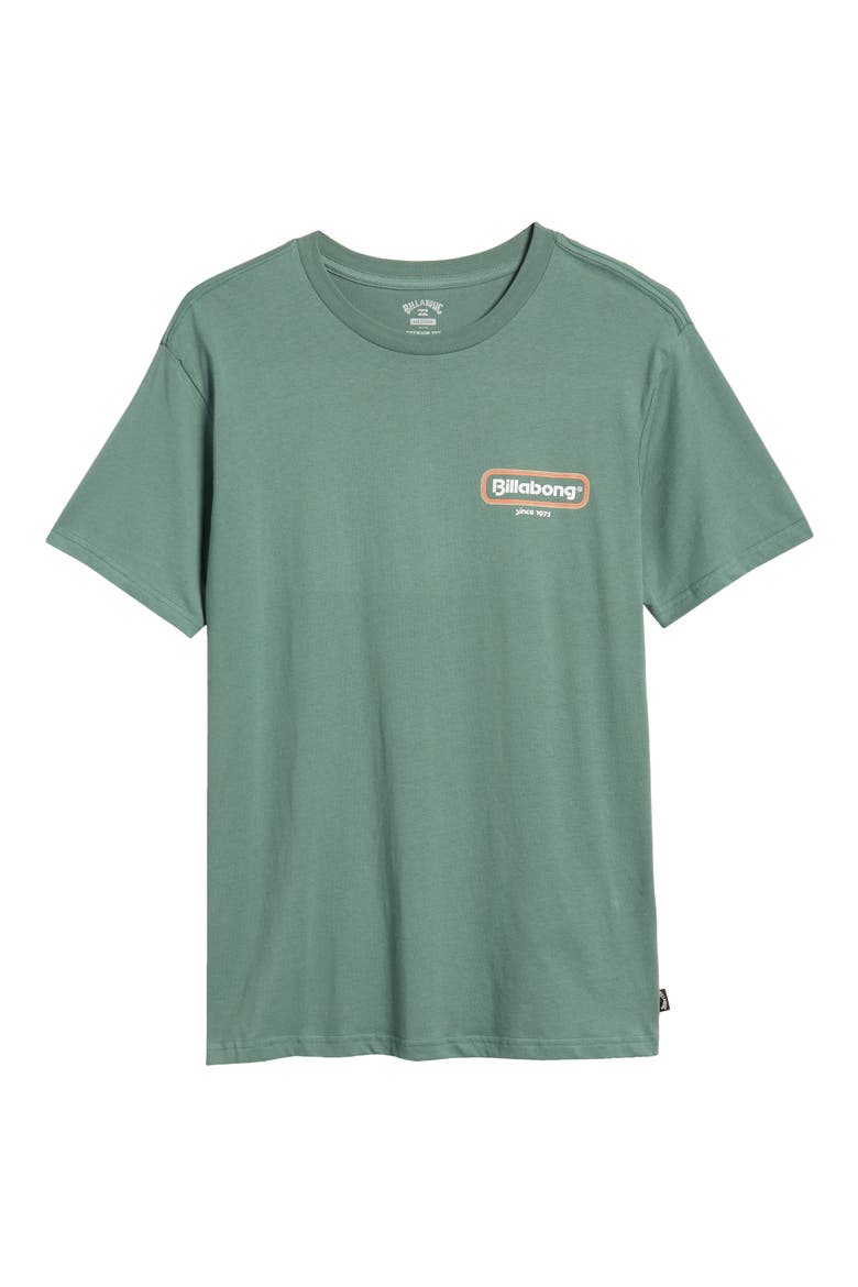 Walled Logo Cotton Graphic T-Shirt, Alternate, color, MARINE GREEN