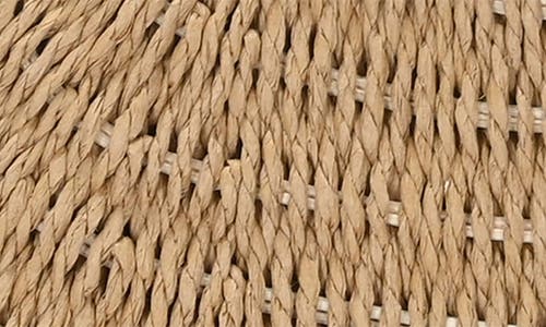 Madison West Structured Woven Straw Hobo Shoulder Bag In Camel