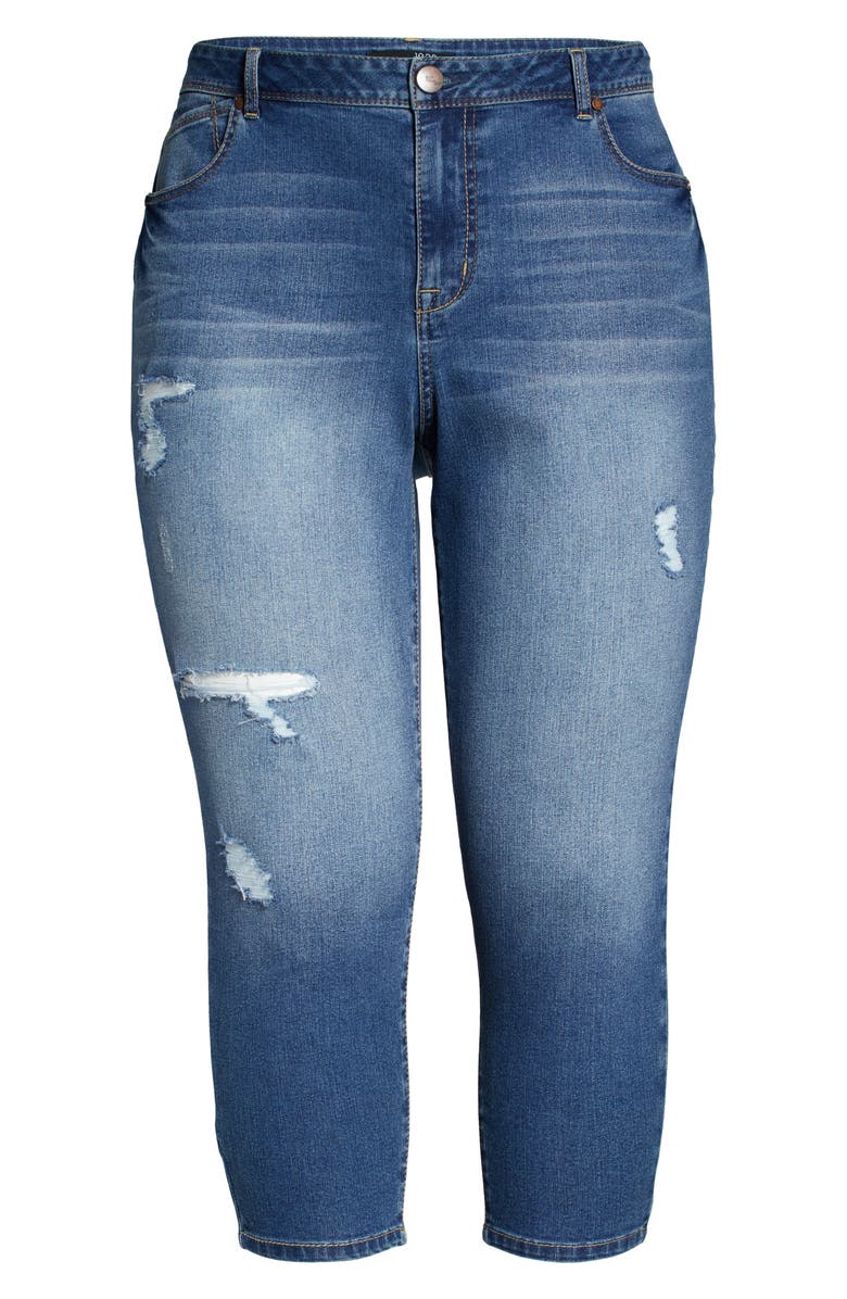 1822 Denim Distressed Capri Jeans, Alternate, color, 