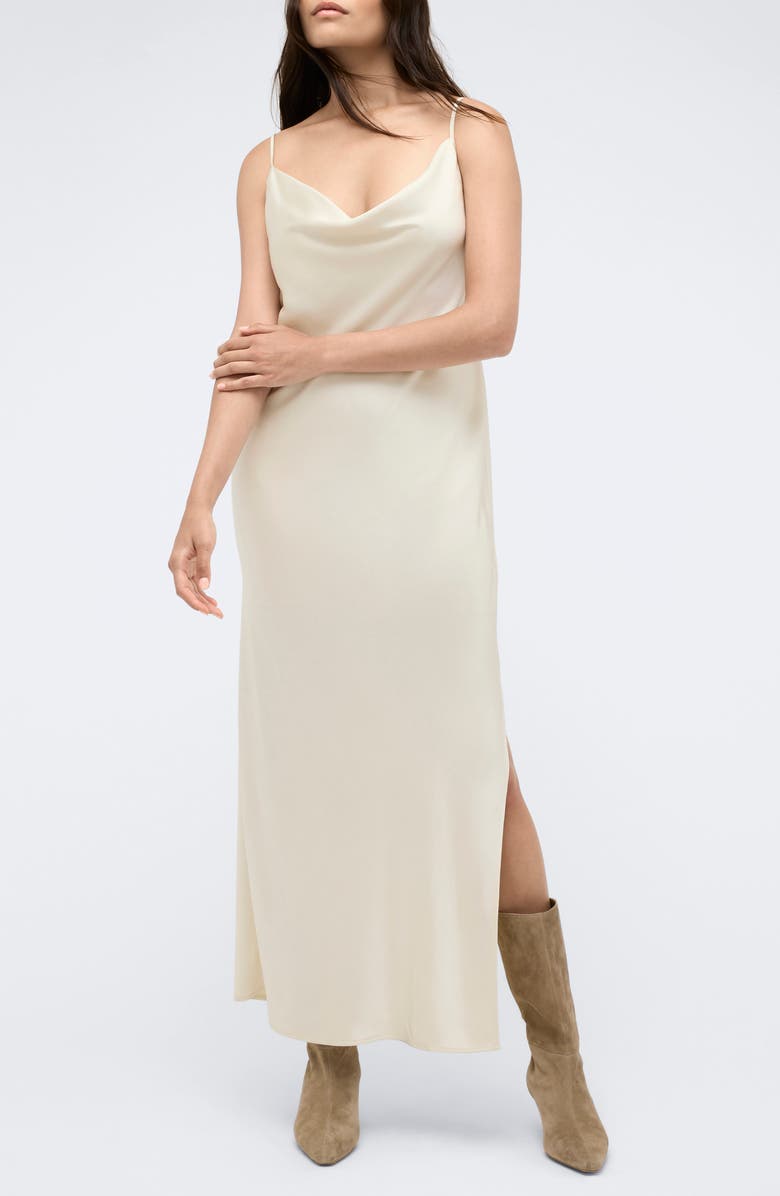 Kenneth Cole Cowl Neck Slipdress, Main, color, Kc White