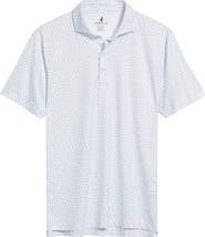 johnnie-O Tini Dancer Martini Print Featherweight Performance Polo