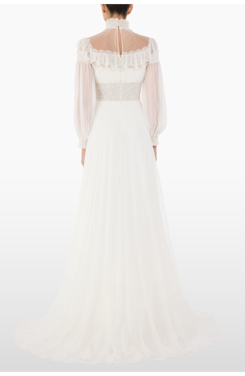 Jenny Packham Arden Ruffled Maxi Dress, Alternate, color, Ivory