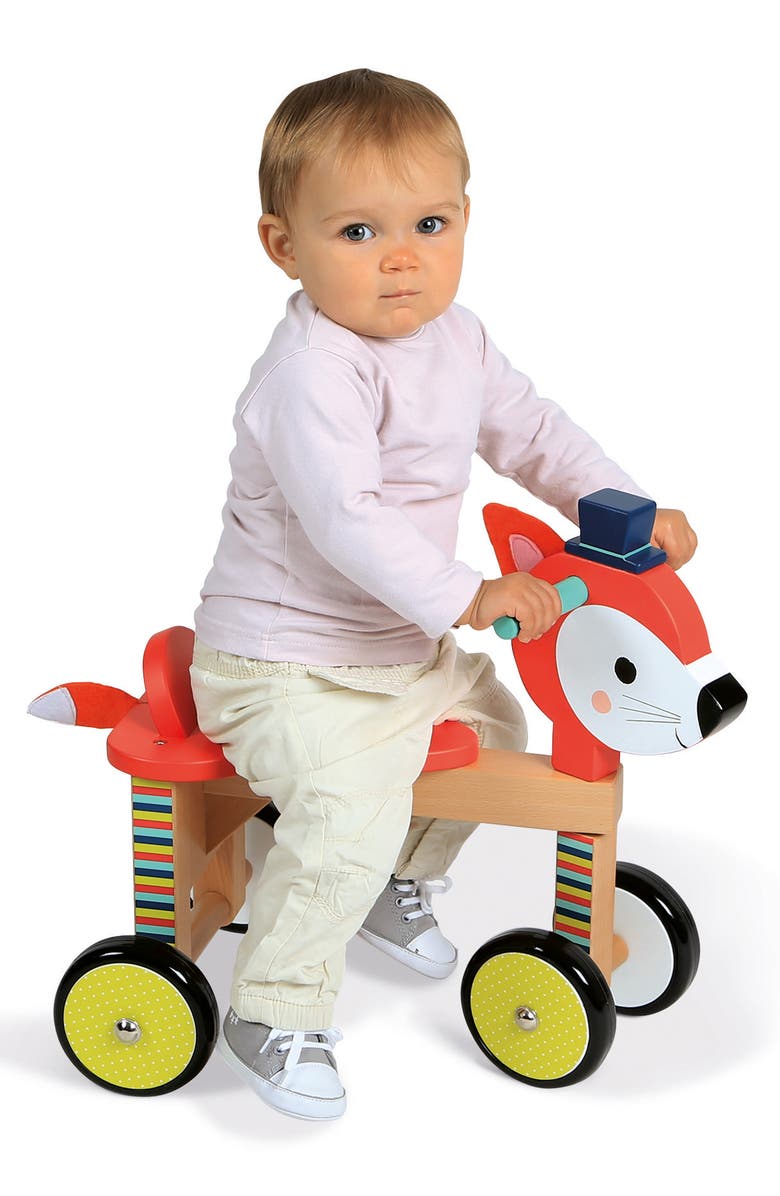 Janod Fox Ride-On Toy, Alternate, color,