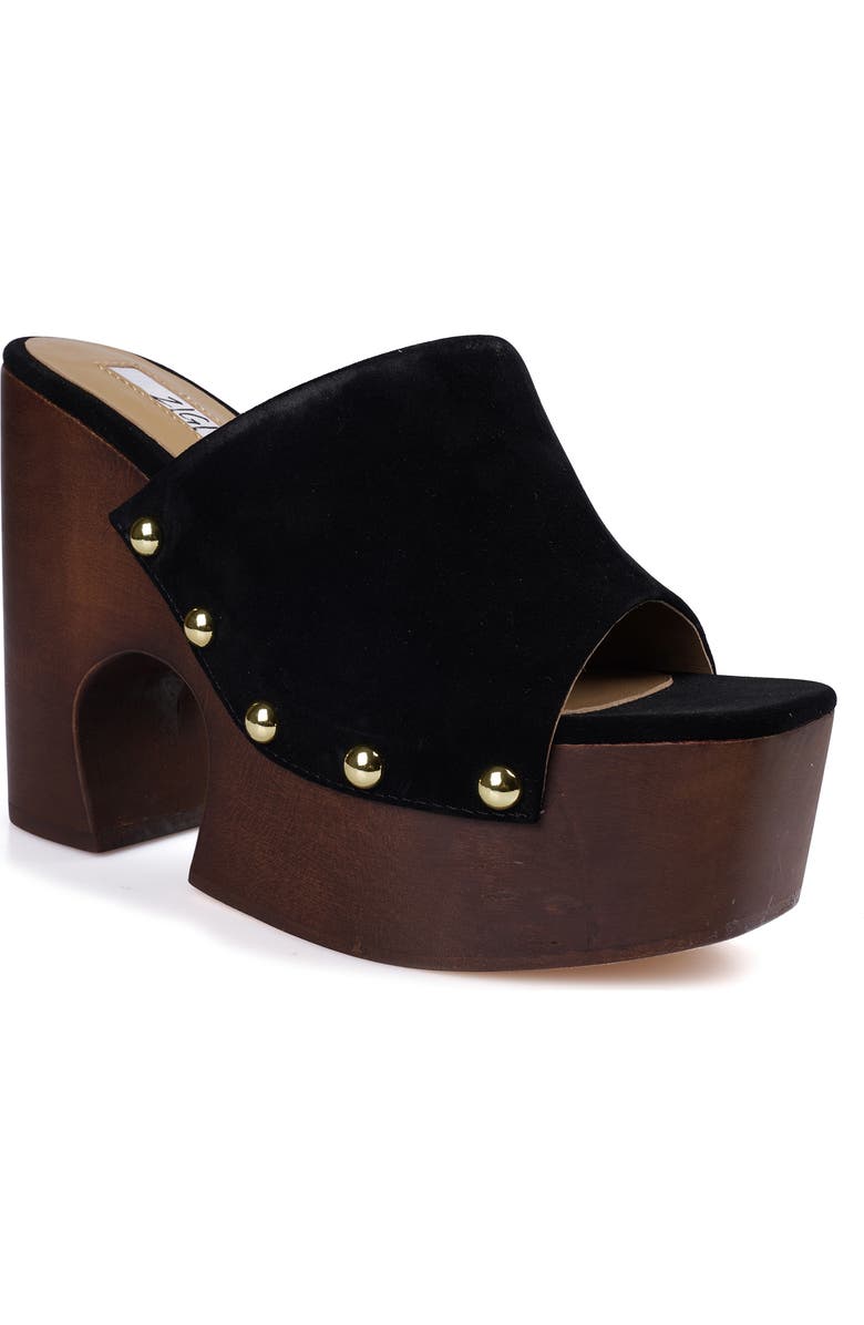 ZIGI Atlas Platform Slide Sandal, Main, color, Black Suede