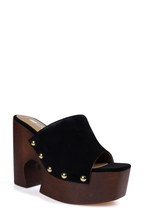 ZIGI Atlas Platform Slide Sandal in Black Suede  product