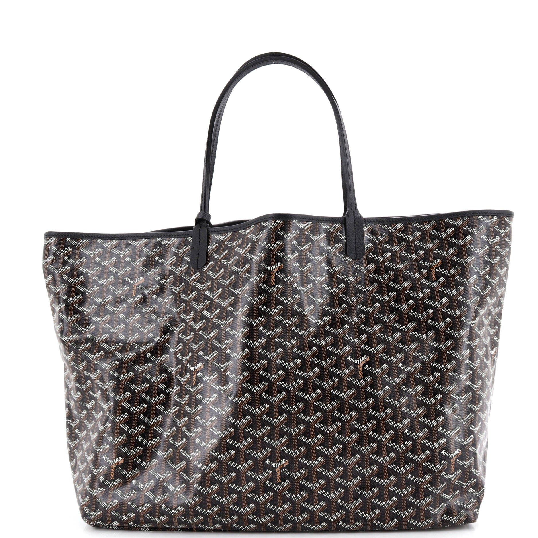 Pre-Owned Goyard Saint Louis Tote Coated Canvas GM, Alternate, color, Black
