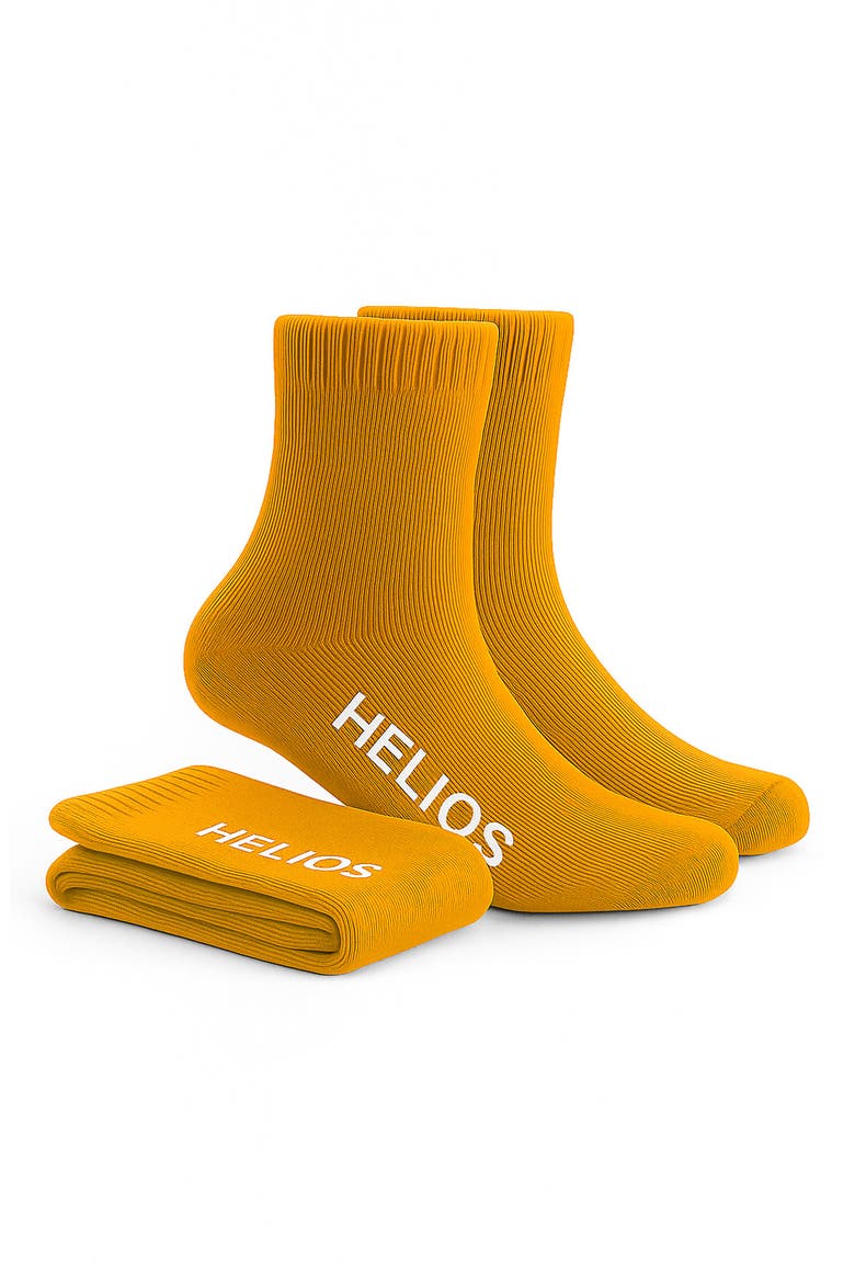 Thermal Retaining Wool Blend Crew Socks, Alternate, color, MUSTARD
