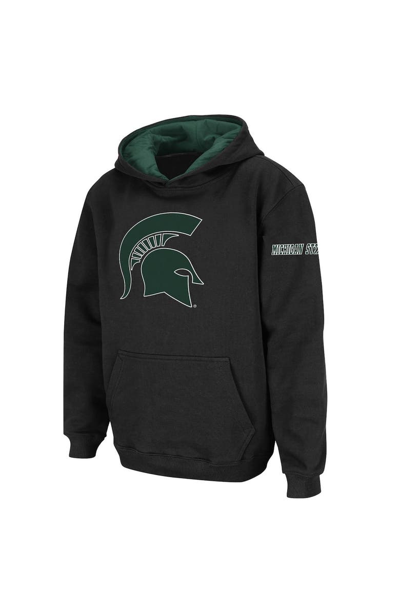 STADIUM ATHLETIC Youth Stadium Athletic Black Michigan State Spartans Big Logo Pullover Hoodie, Alternate, color, Black