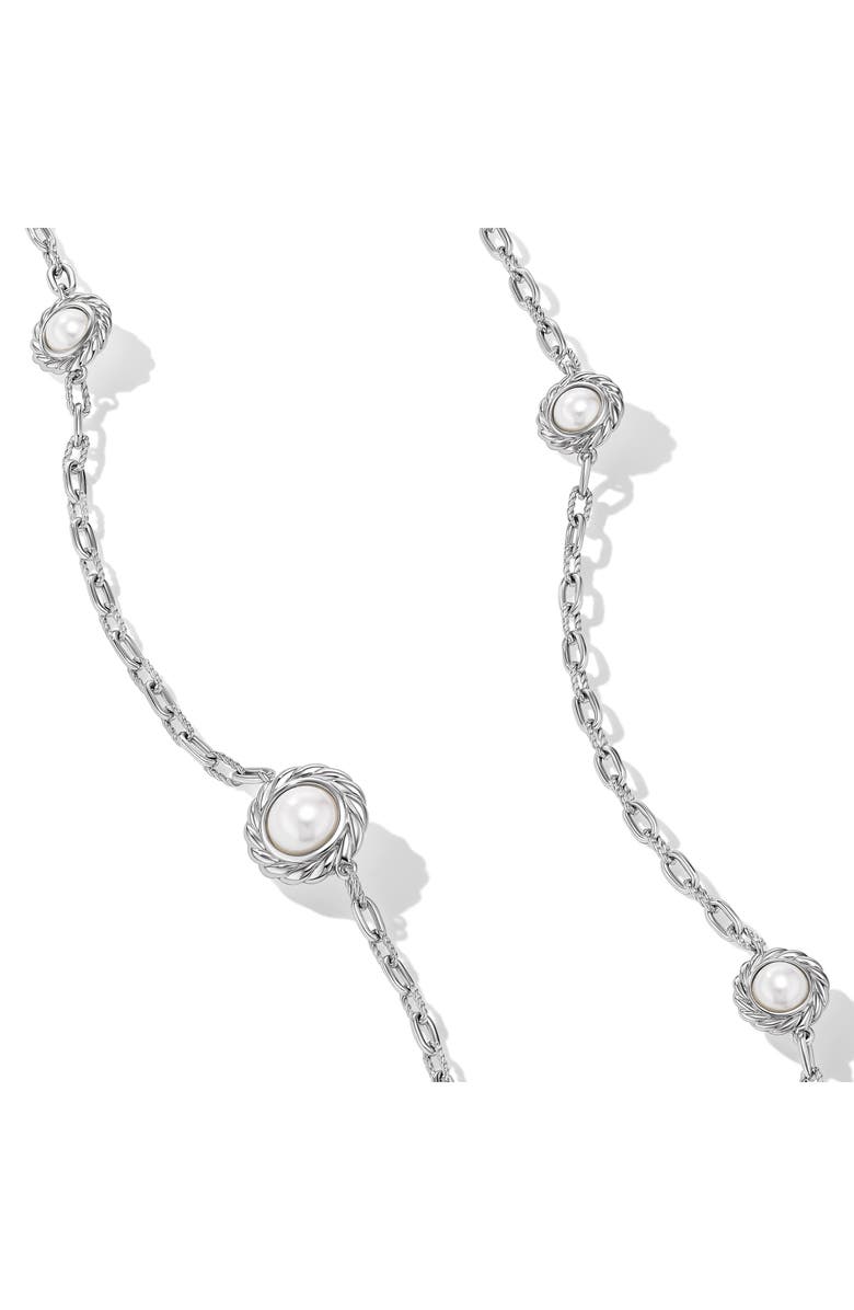 David Yurman Pearl Classics Station Chain Necklace in Sterling Silver, 3mm, Alternate, color, 
