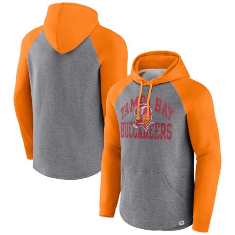 Men's Fanatics Branded Heather Gray Tampa Bay Buccaneers Favorite Arch Raglan Pullover Hoodie