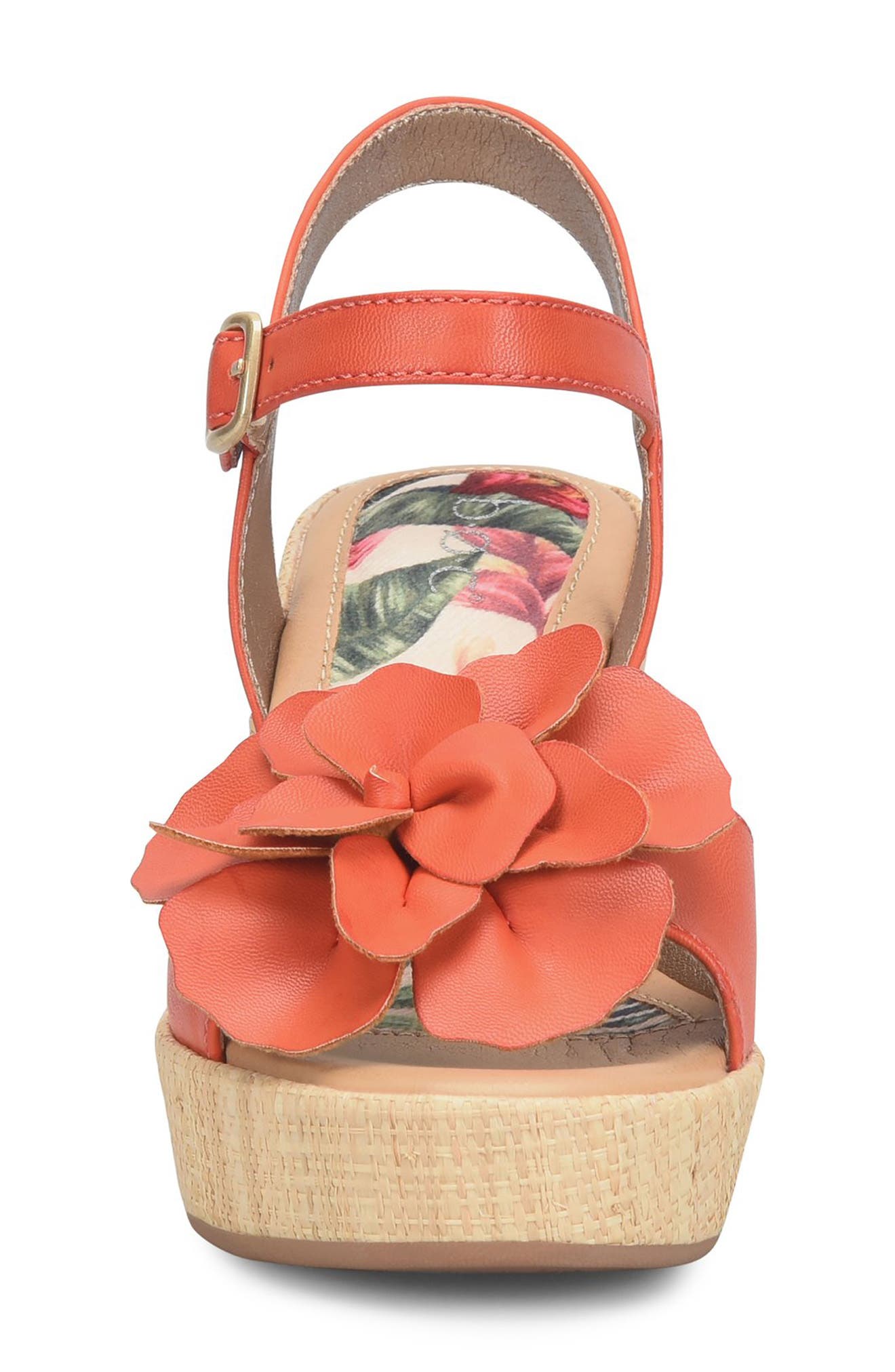 Estella Wedge Sandal, Alternate, color, ORANGE