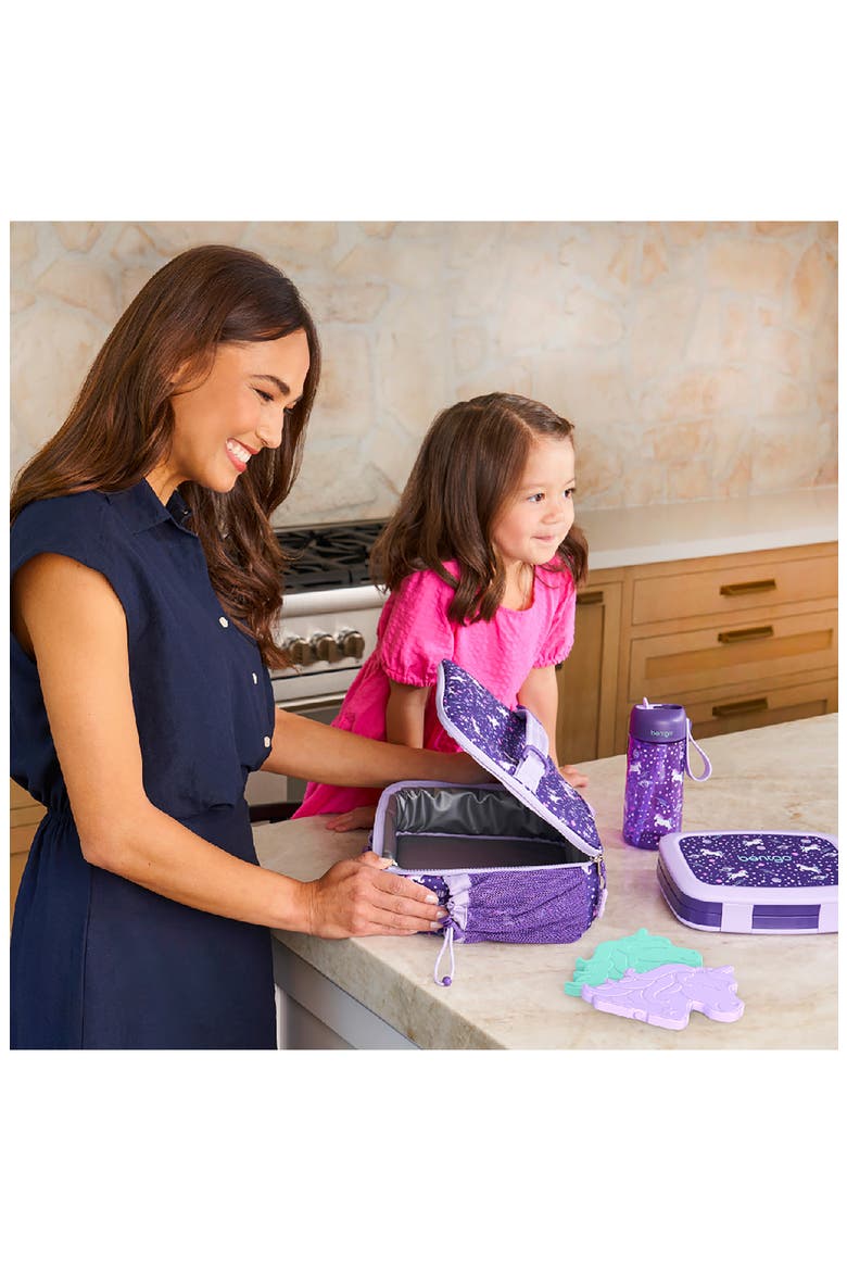 Kids' Print Back to Lunch 5-Piece Set, Alternate, color, LAVENDER/ PURPLE