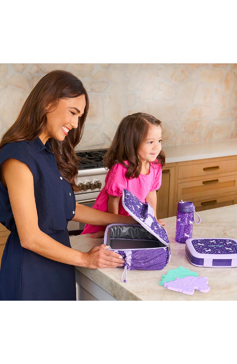 BENTGO Kids' Print Back to Lunch 5-Piece Set, Alternate, color, Lavender/ Purple