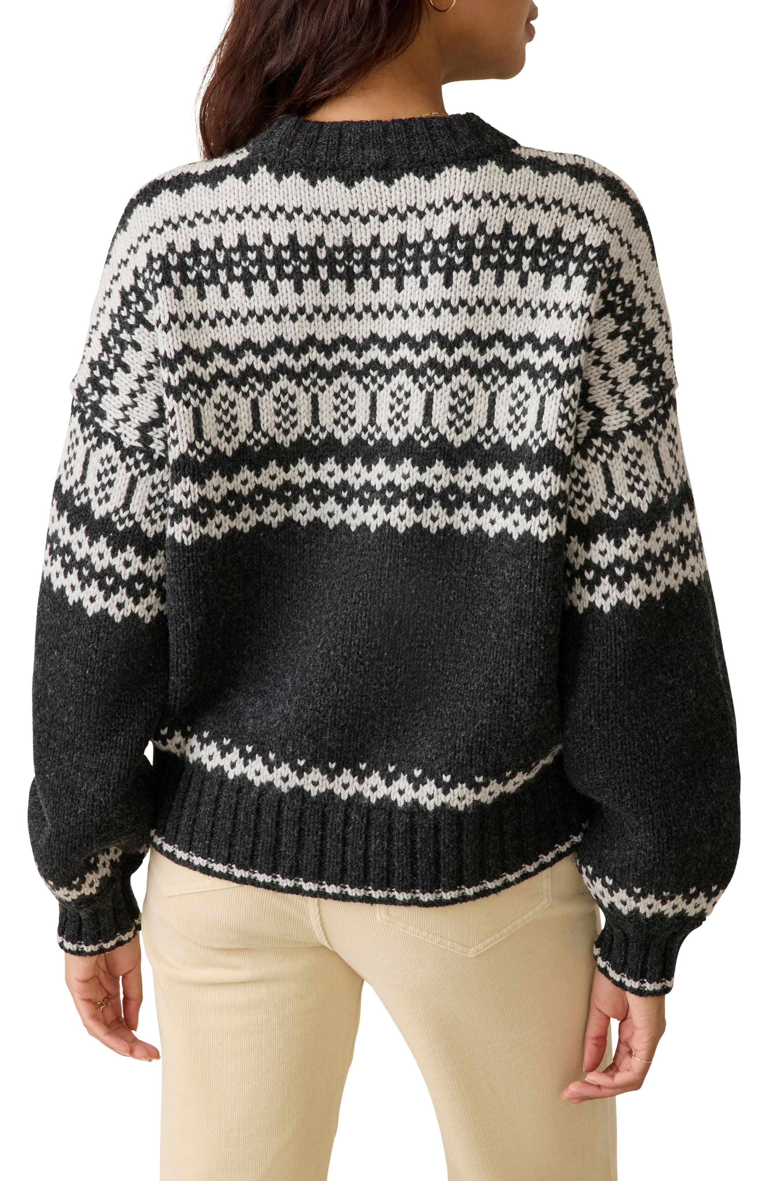 Willow Creek Fair Isle Wool & Cashmere Blend Sweater - image 2
