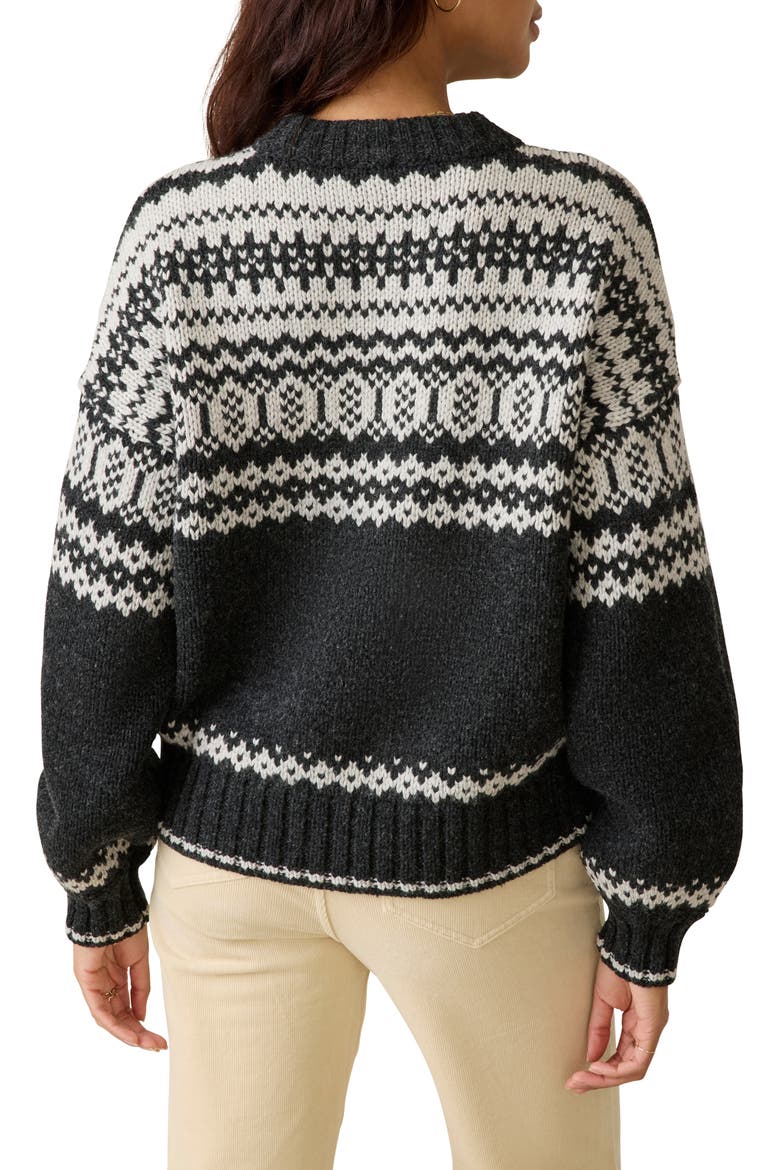 Willow Creek Fair Isle Wool & Cashmere Blend Sweater, Alternate, color, GREY VALLEY FAIRISLE