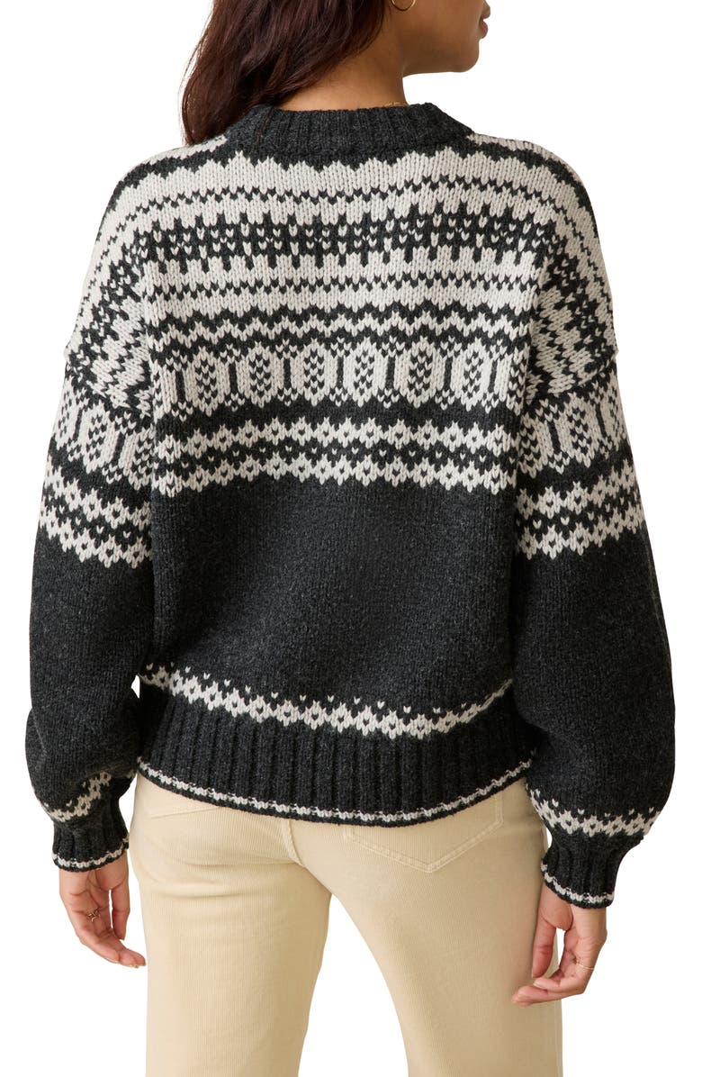 Faherty Willow Creek Fair Isle Wool & Cashmere Blend Sweater, Alternate, color, Grey Valley Fairisle