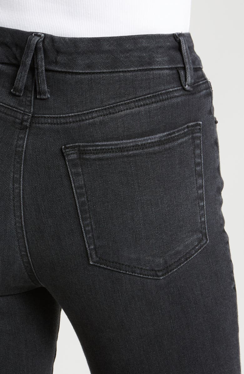 Good American Good Legs Crop Micro Bootcut Jeans, Alternate, color, Black