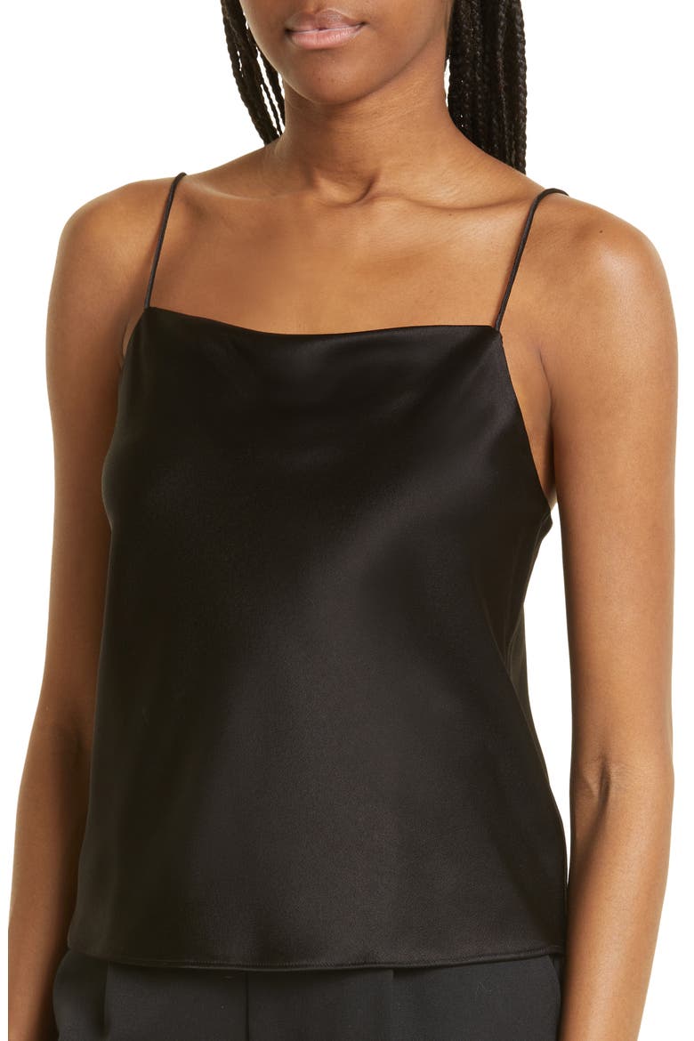 Harmony Satin Camisole, Alternate, color, BLACK