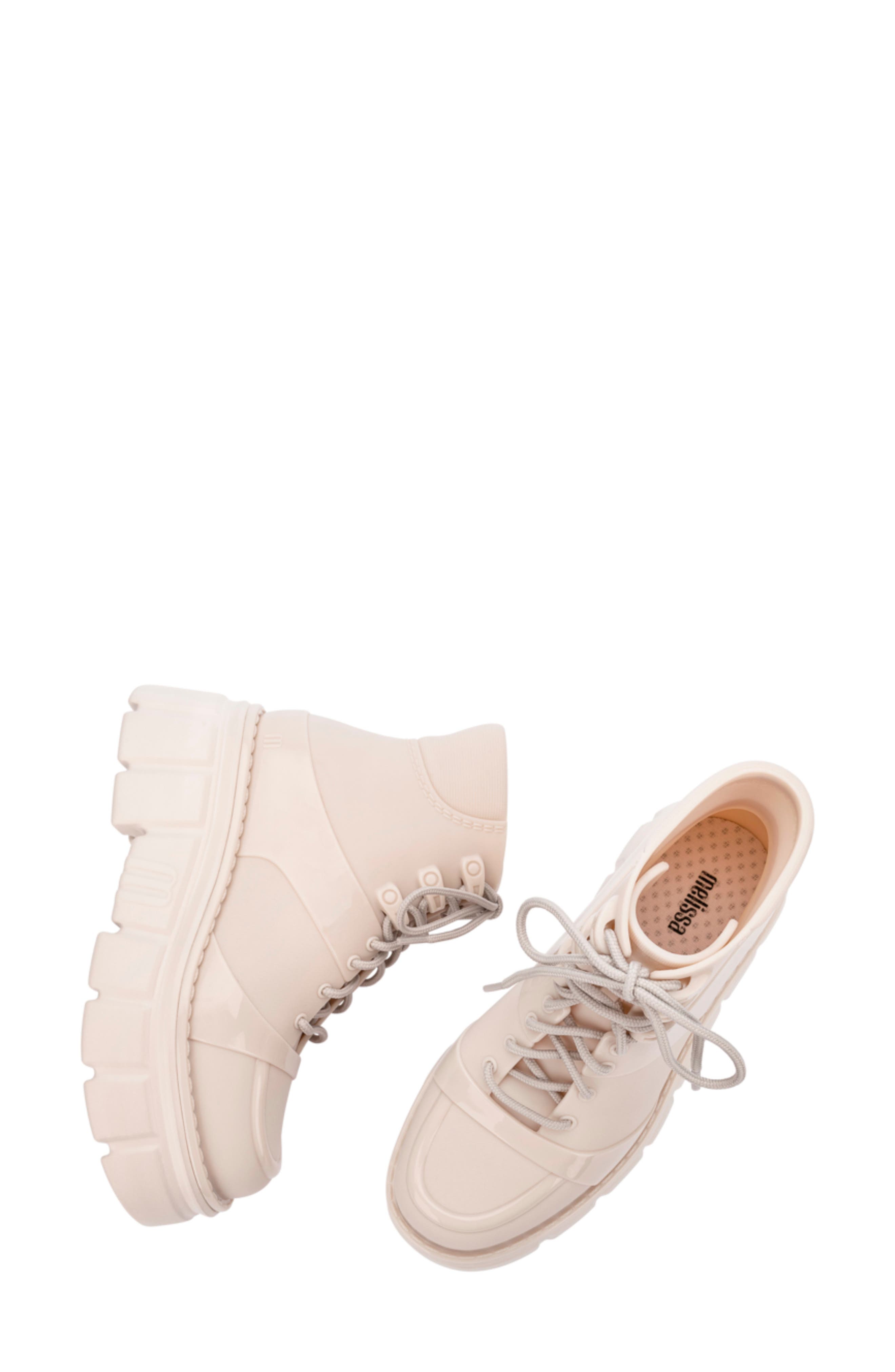 Melissa Rebel Lug Sole Boot, Alternate, color, Beige