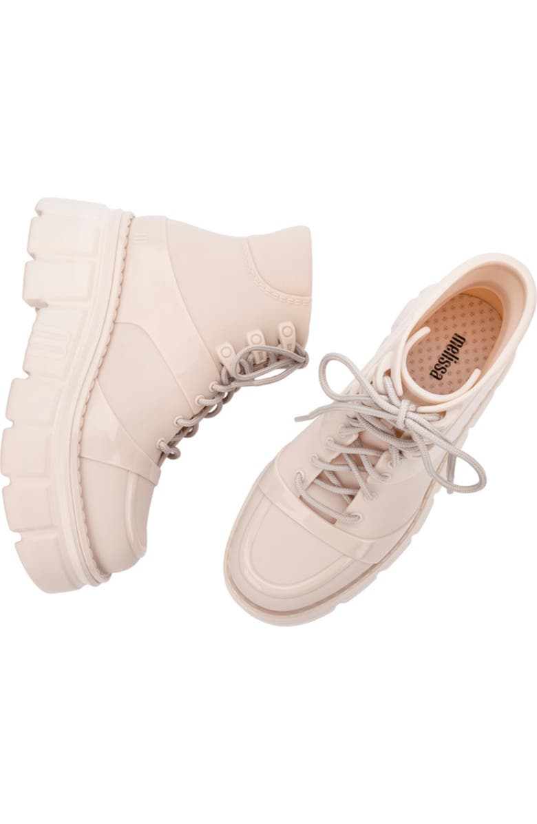 Melissa Rebel Lug Sole Boot, Alternate, color, Beige