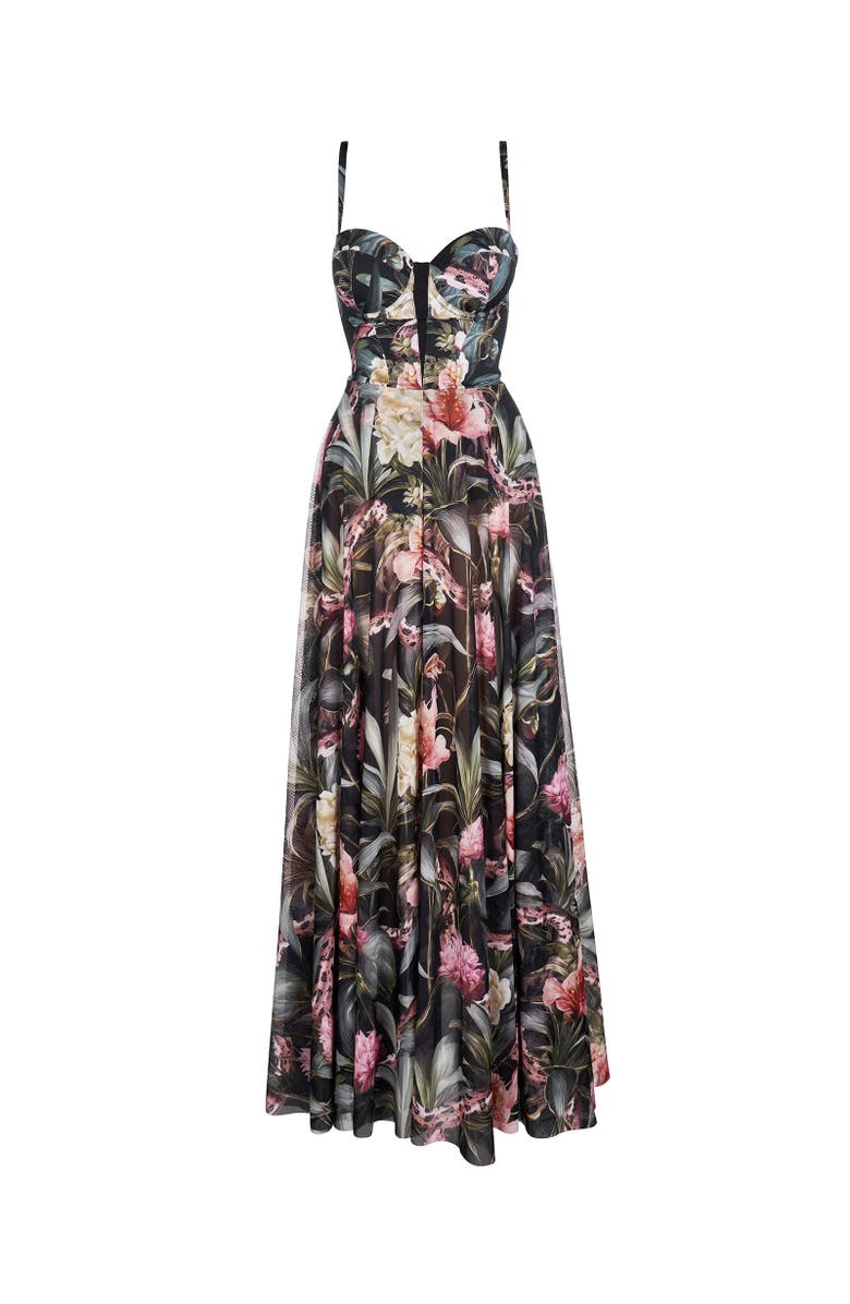 TA3 Mega Sculpting Push-Up Maxi Dress, Main, color, Midnight Peony